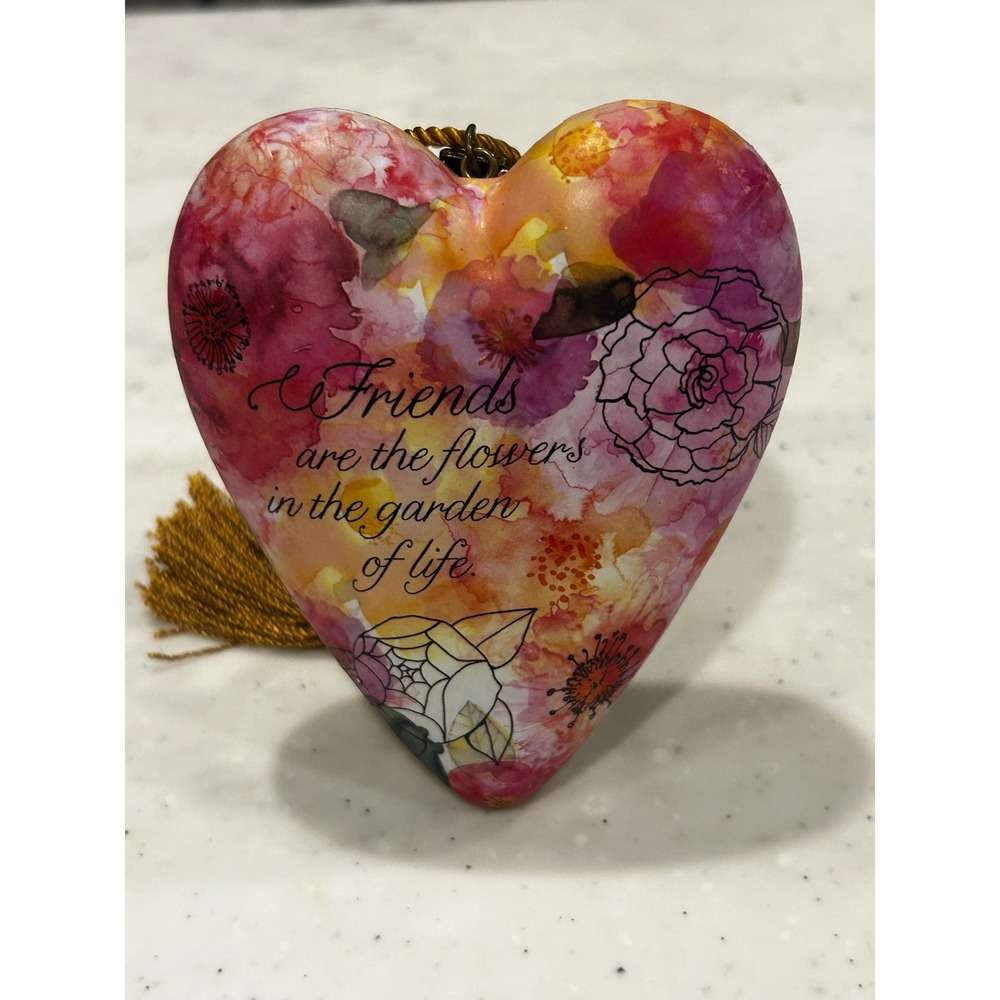 Margaret Berg Art Heart Friends are the Flowers Garden of Life Floral Decor Key